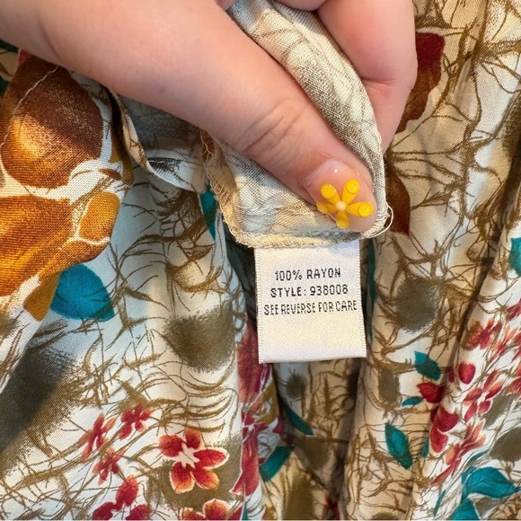 Vintage NWT JBS Floral Button Up Maxi Dress - Size 12 - Picture 7 of 9